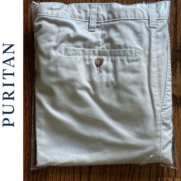 NEW Puritan Men’s Flat Front East Fit Pants Sand Size 36x29 - Picture 7 of 7